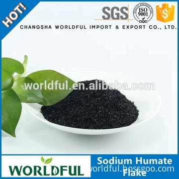 Fertilizer high purity sodium humate shiny flake agriculture products for vegetable